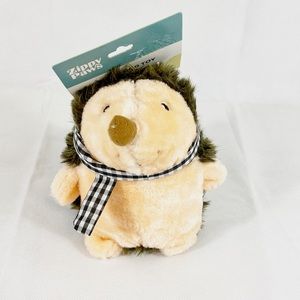 Zippy Paws Hetty the Hedgehog Brown 7in Plush Dog Toy New